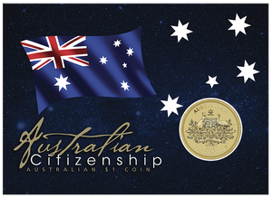 Australian Citizenship 2025 $1 Coin in Card