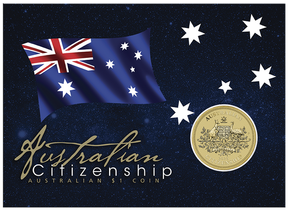 Australian Citizenship 2025 $1 Coin in Card