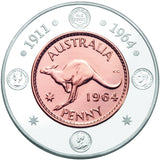 2004 $1 1964 40th Anniversary of The Last Australian Penny Silver Proof Coin