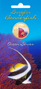 2007 $1 Ocean Series Longfin Bannerfish Coloured Uncirculated Coin