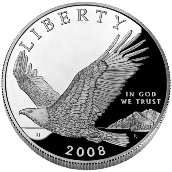 USA 2008 Bald Eagle Silver Proof Dollar Coin