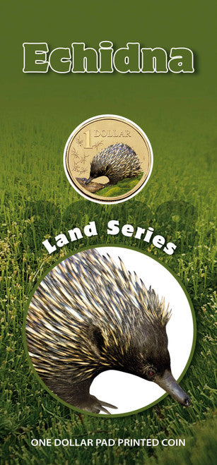 2008 $1 Land Series Echidna Coloured Uncirculated Coin