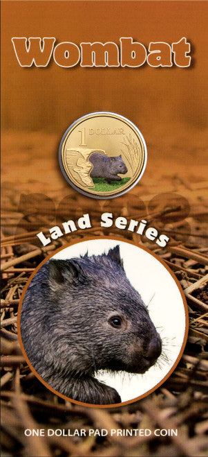 2008 $1 Land Series Wombat Coloured Uncirculated Coin