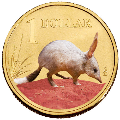 2009 $1 Land Series Bilby Coloured Uncirculated Coin