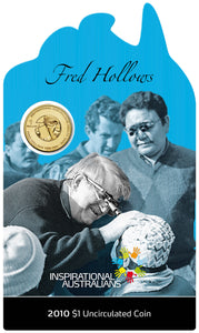 2010 $1 Inspirational Australians Fred Hollows Uncirculated Coin