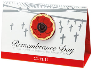 2011 $5 Remembrance Day Coloured Uncirculated Coin