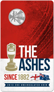 2013 20c The Ashes Uncirculated Coin