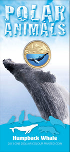 2013 $1 Polar Series Humpback Whale Coloured Uncirculated Coin