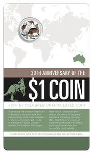 2014 $1 30th Anniversary of The $1 Coloured Uncirculated Coin