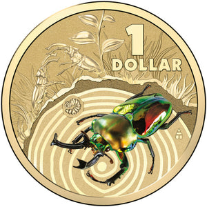 2014 $1 Bright Bugs Stag Beetle Uncirculated Coin