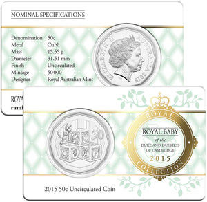 2015 50c Royal Collection Royal Baby of The Duke and Duchess of Cambridge Uncirculated Coin