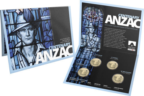 2015 $1 Centenary ANZAC Uncirculated 4 Coin Set