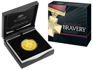 2015 $5 Australian Bravery 1oz Silver Gold Plated Uncirculated Coin