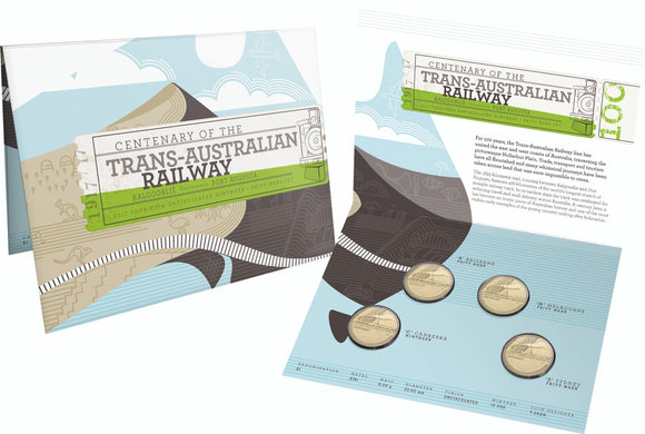 2017 $1 Centenary of The Trans-Australian Railway Uncirculated 4 Coin Set