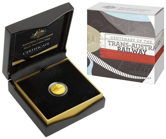 2017 $10 1/10oz Gold Centenary of Trans-Australian Railway Proof Coin