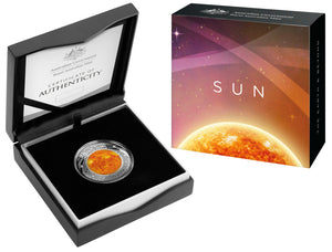 2019 $5 The Earth & Beyond The Sun 1oz Silver Coloured Domed Proof Coin