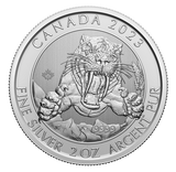 2023 $10 2oz Ice Age Smilodon Sabre-Toothed Cat Silver Coin