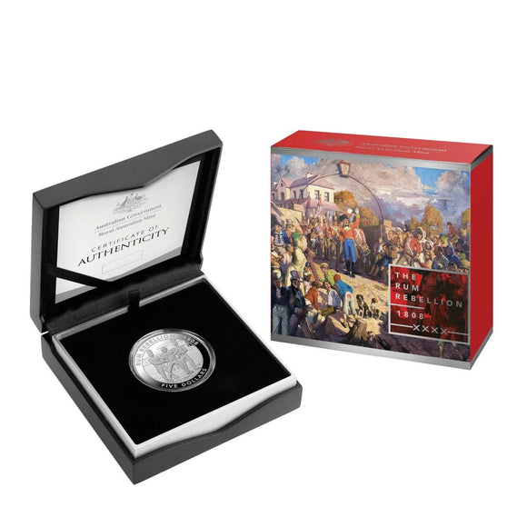Mutiny and Rebellion The Rum Rebellion 2019 $5 Silver Proof Coin