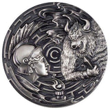 2021 Theseus and the Minotaur Antiqued 3oz Silver Coin