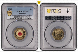 2012 $2 Red Poppy Coin MS65