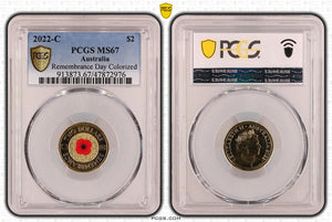 2022 Remembrance Red Poppy $2 C Mintmark Coin MS67