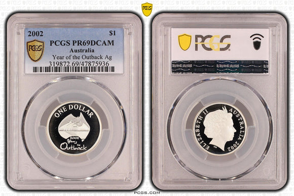 2002 Year of the Outback $1 Silver Proof Coin PR69DCAM