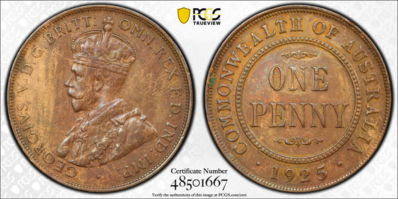 1925 Penny AU53