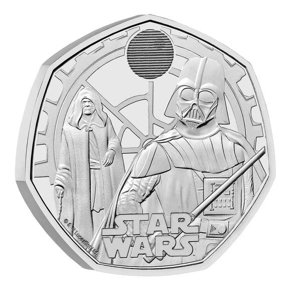 2023 GB Star Wars Darth Vader and Emperor Palpatine 50p BU Coin