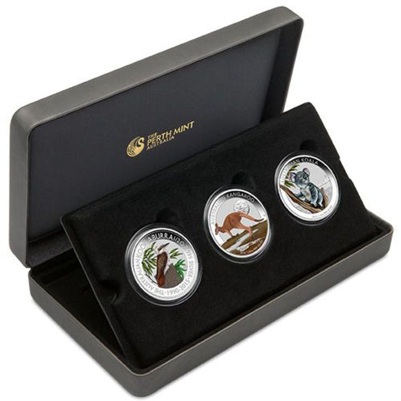 2015 Australian Outback 1/2oz Silver Coloured Proof 3 Coin Set