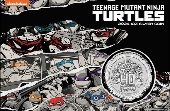 2024 Teenage Mutant Ninja Turtles 40th Anniversary 1oz Silver Coin In Card