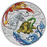 2024 Chinese Myth and Legends - Four Guardians “HONG” 1oz Silver Coloured Coin in Card