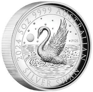 2024 Australian Swan 5oz Silver Proof High Relief Coin