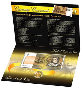 $1 Last Prefix Note First Proof Coin Premium Changeover Pack