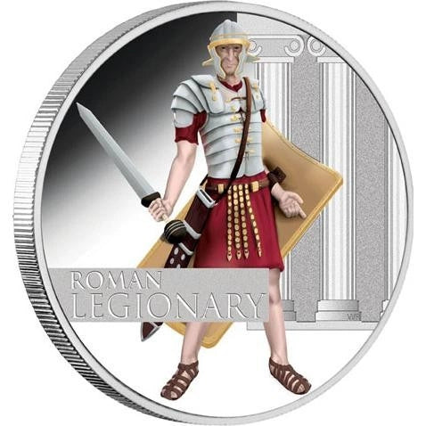 2010 $1 Great Warriors Series Roman Legionary 1oz Silver Proof Coin