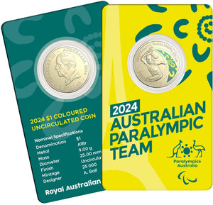 2024 $1 Coloured Uncirculated Paralympic Team