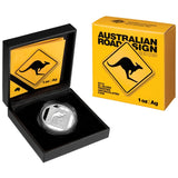 2013 $1 Australian Road Signs Kangaroo 1oz Silver Frosted Uncirculated Coin