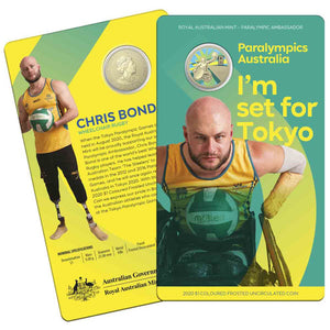 2020 $1 Paralympics Australia Chris Bond Coloured Uncirculated Coin