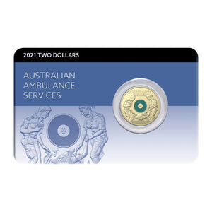 2021 $2 Australian Ambulance Services Uncirculated Coin In Card