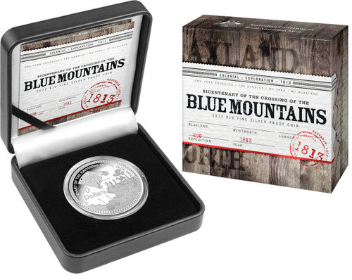 2013 $10 Bicentenary of The Crossing of The Blue Mountains Silver Proof Coin