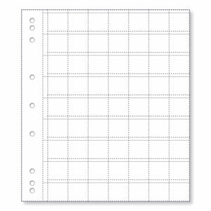 Renniks Coin Album Plastic Refill Pages, 63 Pockets, Pack 10