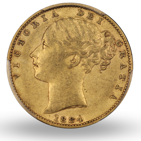 1884 Melbourne Mint Gold Sovereign PCGS AU53