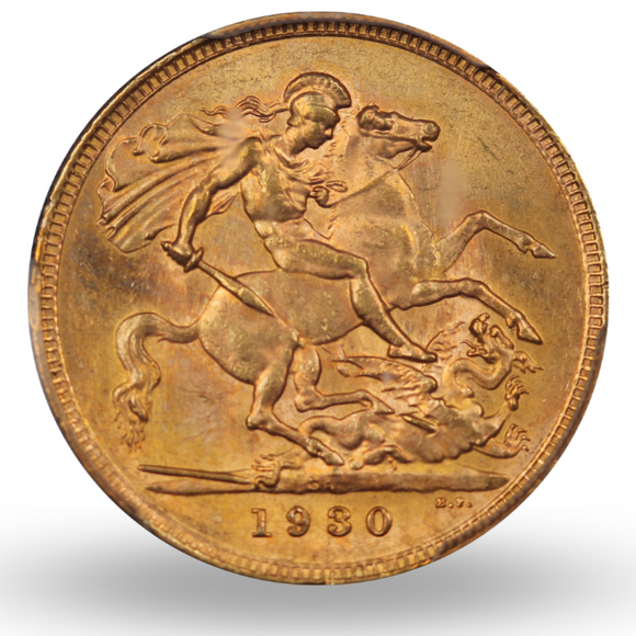 1930 South Africa Gold Sovereign PCGS MS63