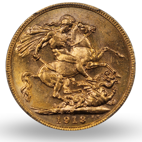 1913 Melbourne Mint Gold Sovereign PCGS MS62