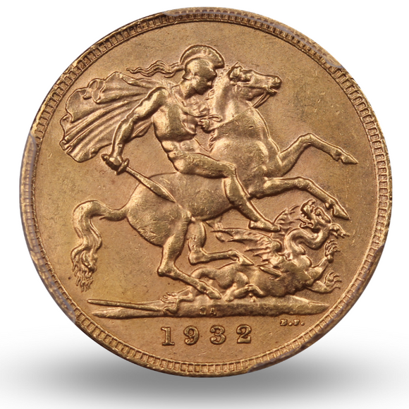 1932 South Africa Gold Sovereign MS61