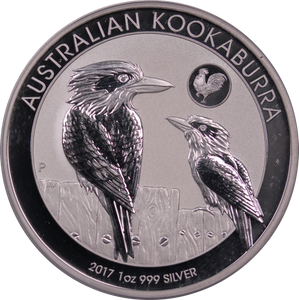 2017 Kookaburra w/ Rooster Privy Mark 1oz Silver Coin