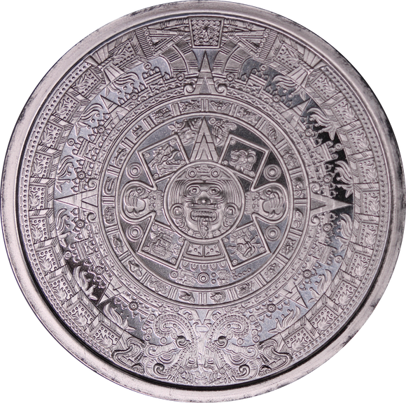 Aztec Calendar 1oz Silver Round