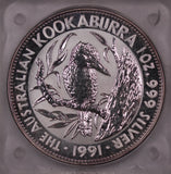 1991 Kookaburra 1oz Silver Coin