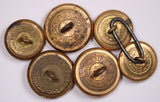 British Royal Navy Queen Victoria Crown Officers Pattern Fixed Loop Buttons (6)