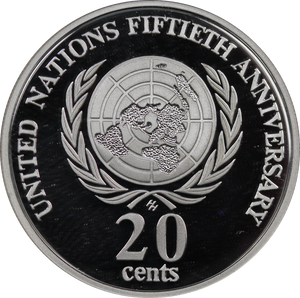 1998 20c United Nations Silver Coin