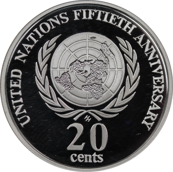 1998 20c United Nations Silver Coin